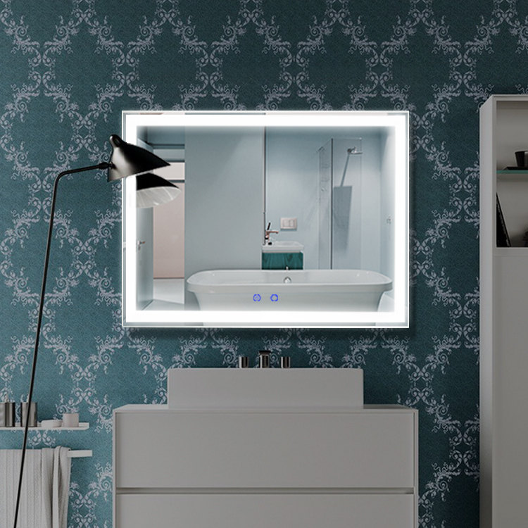 深圳厂家直销浴室镜 led浴室镜 定制亚马逊带灯浴室镜 壁挂智能卫浴镜