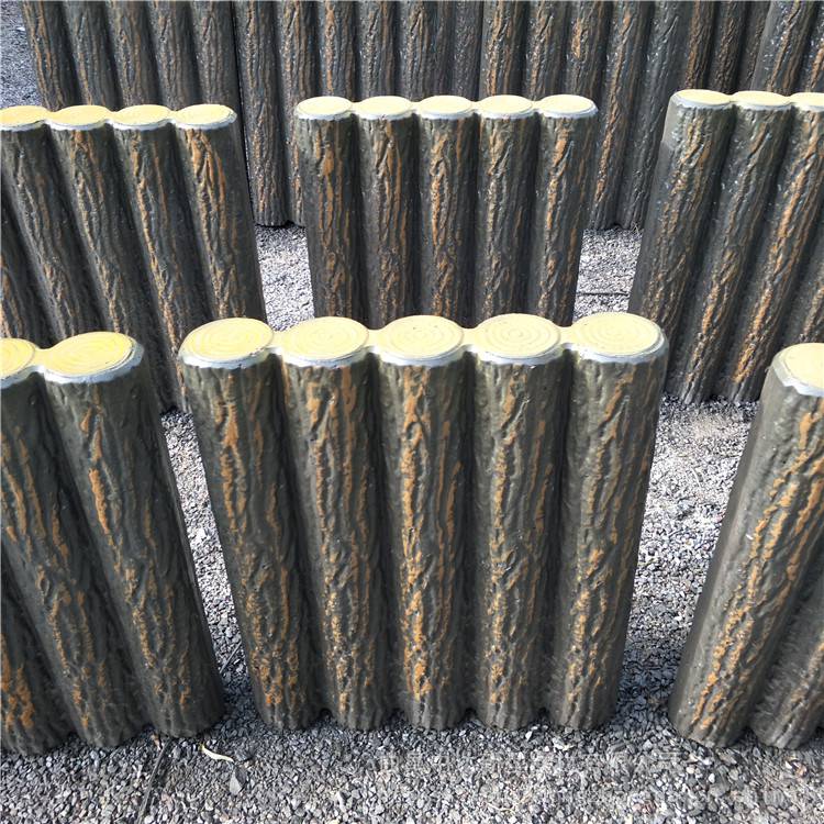 玉山县现货供应仿木桩 公园仿木桩 景观绿地使用树桩石护栏