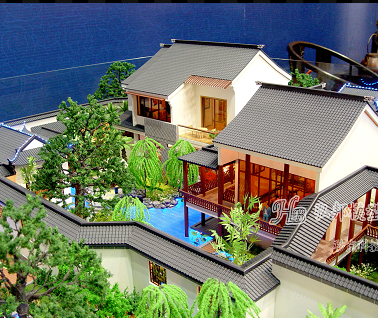 巴中沙盘别墅模型制作 中式别墅模型
