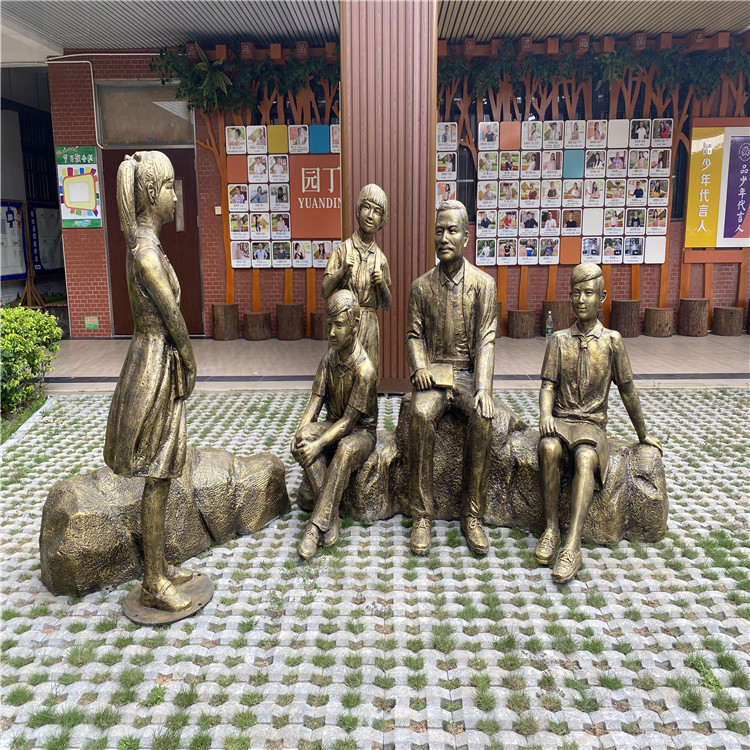 珠海农耕主题玻璃钢人像雕塑校园人物雕塑 加工厂