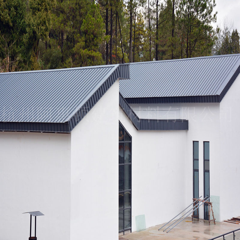 浙江度假村氟碳漆金属屋面板25-430型直立锁边板