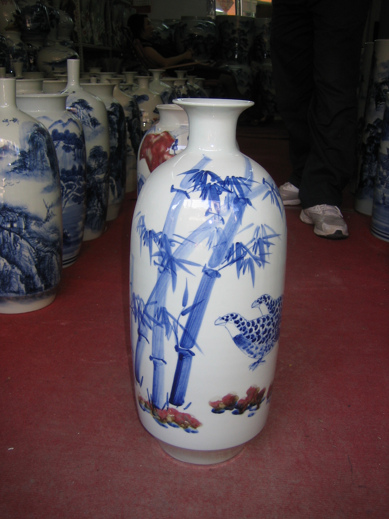 景德镇陶瓷青花手绘写意花瓶 创意花器
