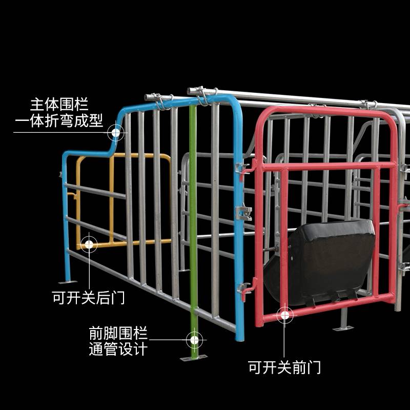 养猪设备厂家直销10位母猪限位栏镀锌管猪用限位栏尺寸可定制