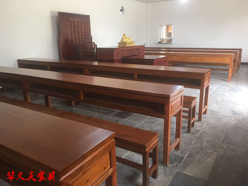 寺庙过堂桌凳规格 五观堂桌凳