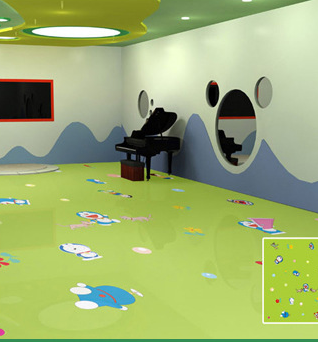 幼儿园教室医院防水地板PVC塑料地板加厚胶地板1.8耐磨防滑地PVC卷材木纹地板