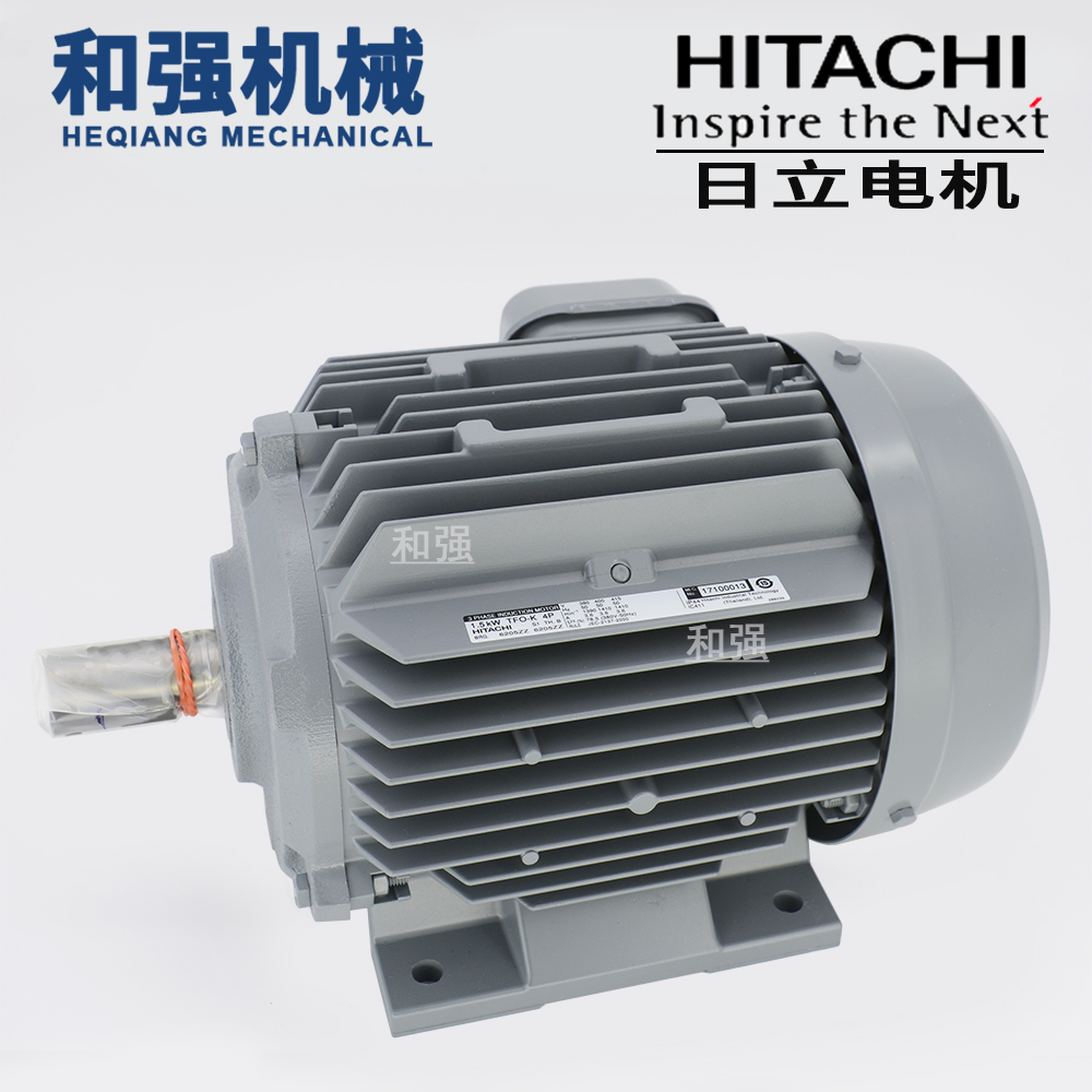HITACHI日立电机 EFOU-KT 200W/250W 4P IP22 纽扣机 端子机电机