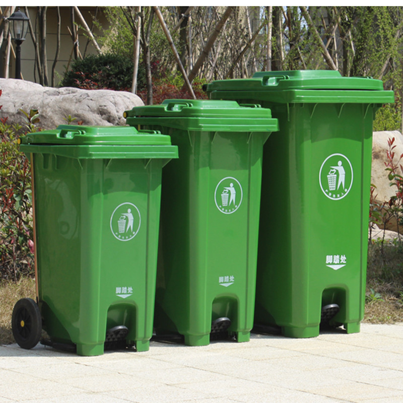 武汉240升塑料脚踏垃圾桶厂家批发