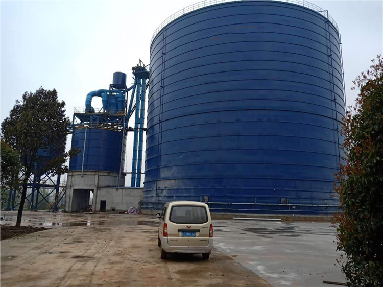 渭南市5000吨粉煤灰钢板仓建造施工详细过程