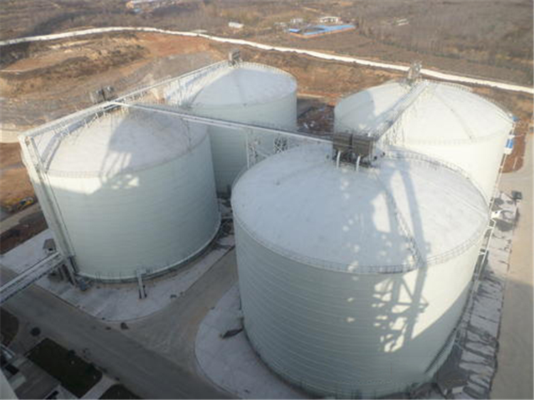 延安市10万吨粉煤灰钢板仓建造施工详细过程