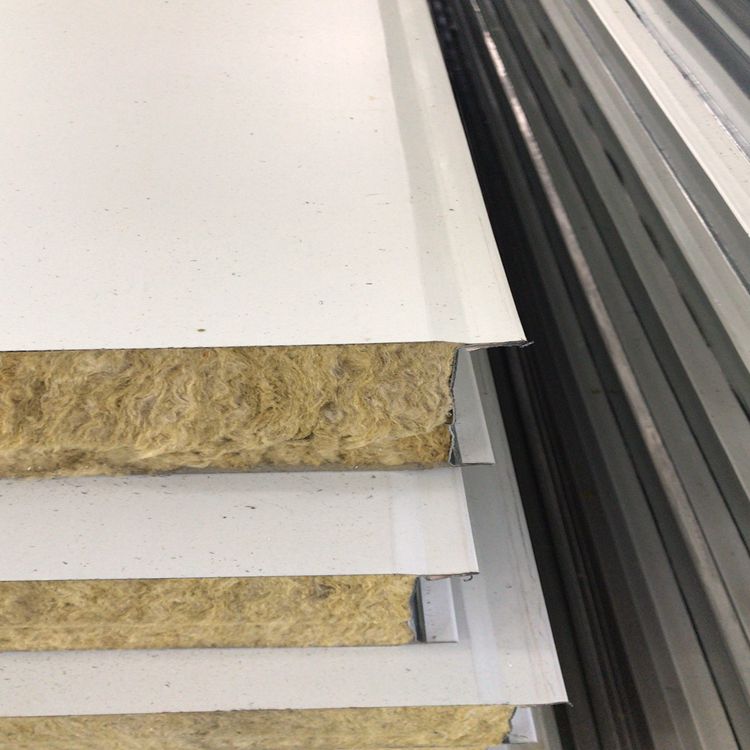 南通海安供应机制岩棉板 彩钢岩棉夹芯板 净化岩棉板 机制岩棉彩钢板