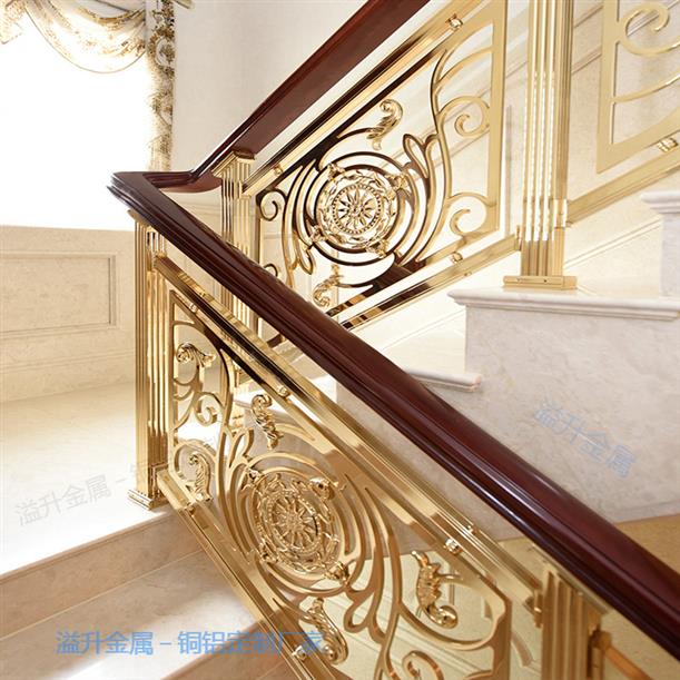 白城欧式铜楼梯围栏 铝板雕刻楼梯围栏