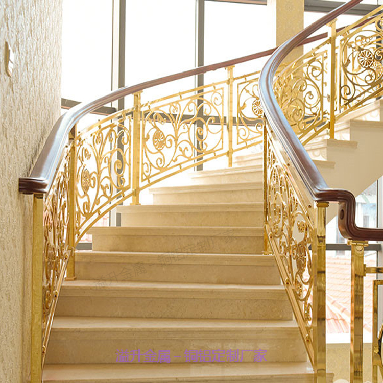 亳州弧型铜艺楼梯扶手