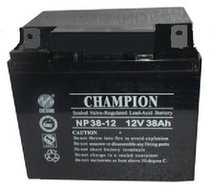 供应冠军蓄电池NP38AH-12V