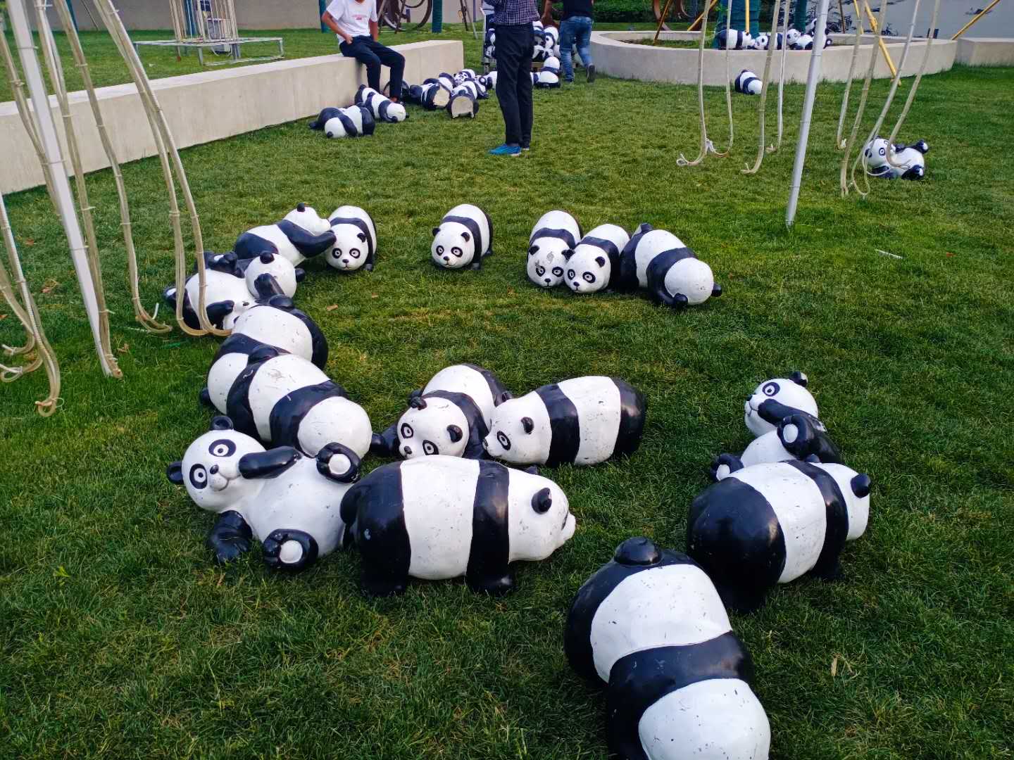 国宝熊猫展览卡通人偶道具出租出售