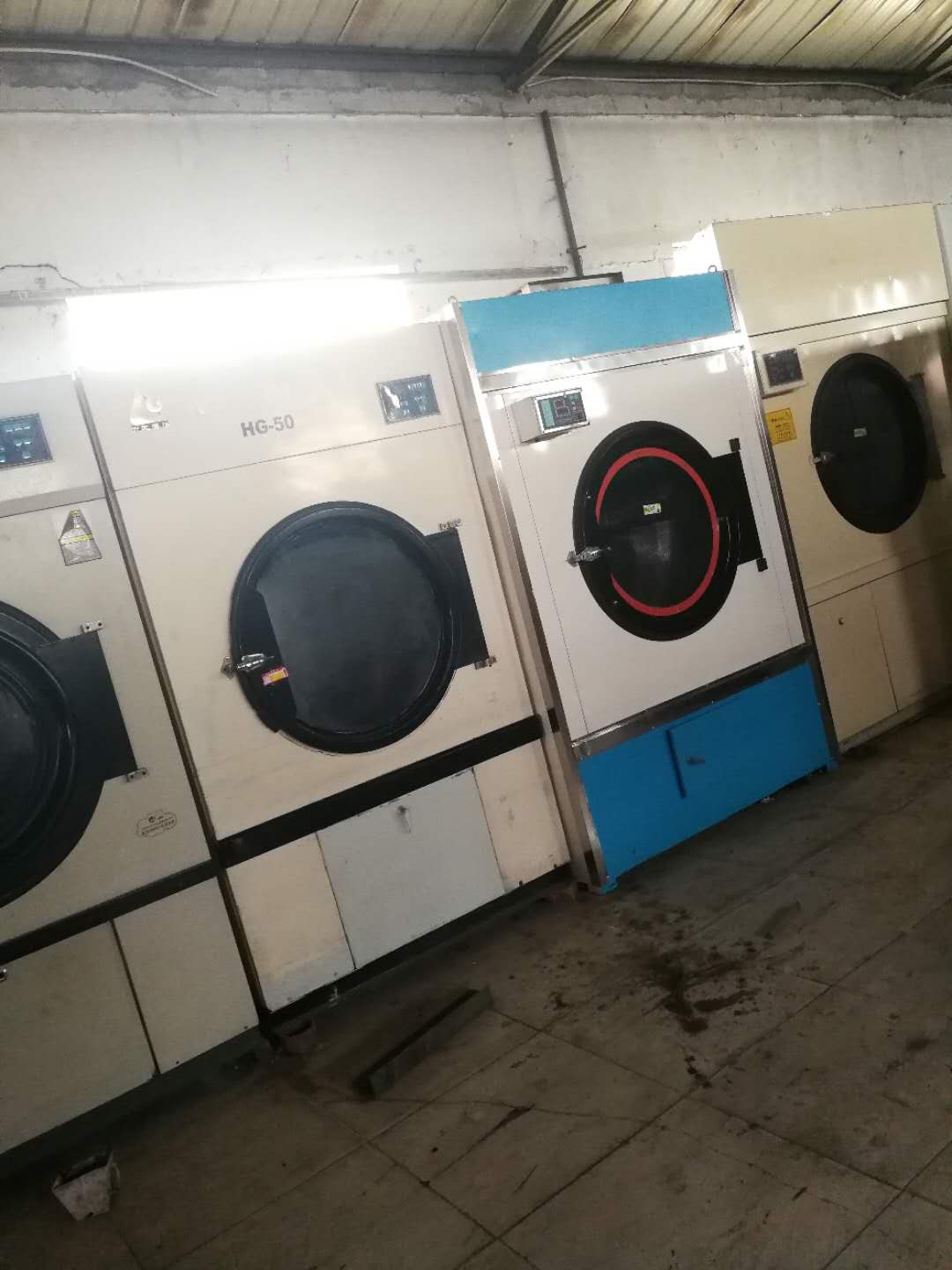保定毛巾厂大型水洗机烘干机设备九成新