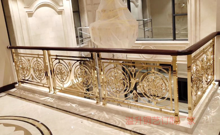 白城设计铜艺楼梯栏杆