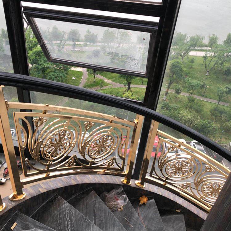 北京室内铜艺楼梯护栏定制