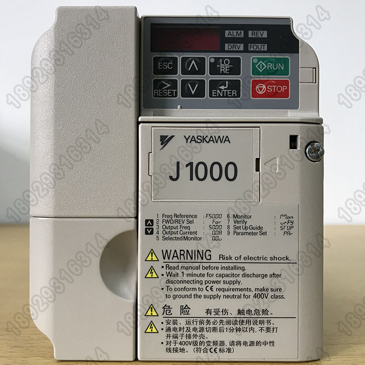 YASKAWA/安川变频器J1000 CIMR-JB4A0007BBA 3KW/2.2KW 400V 三相