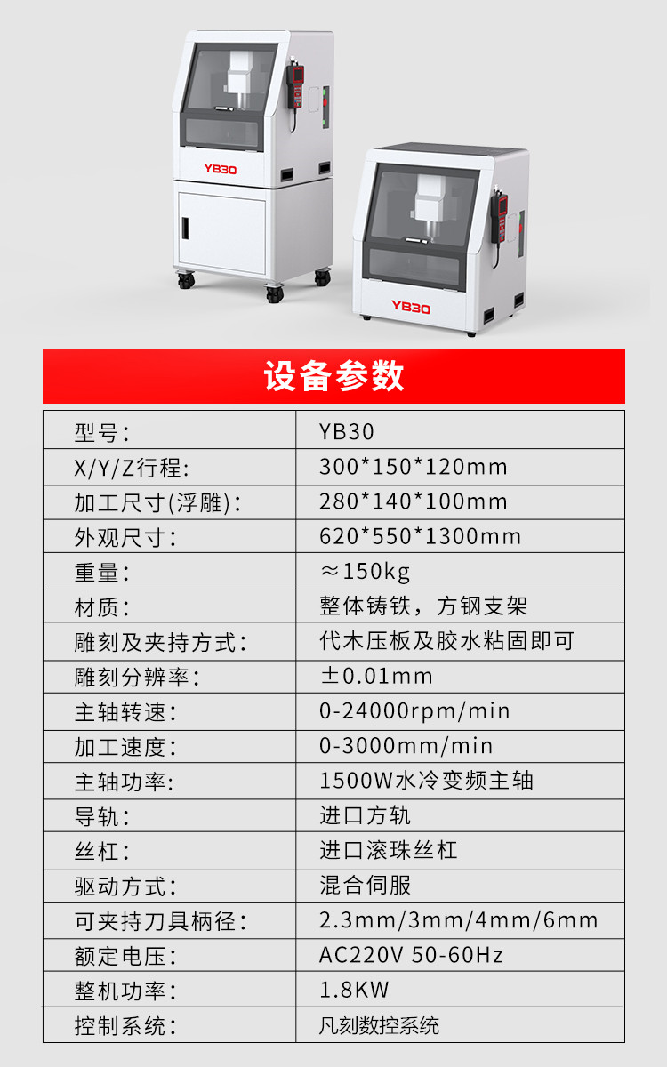 YB30全自动多功能高精度平面雕刻机