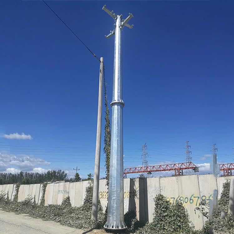 河南省终端钢管杆线路末端杆35kv110kv钢管杆