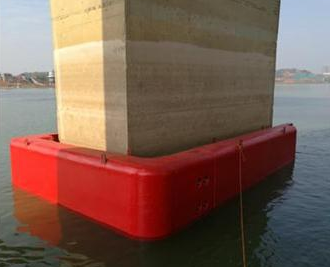 青岛新盛筒型多级缓冲自浮式FRP桥墩桥柱防撞圈