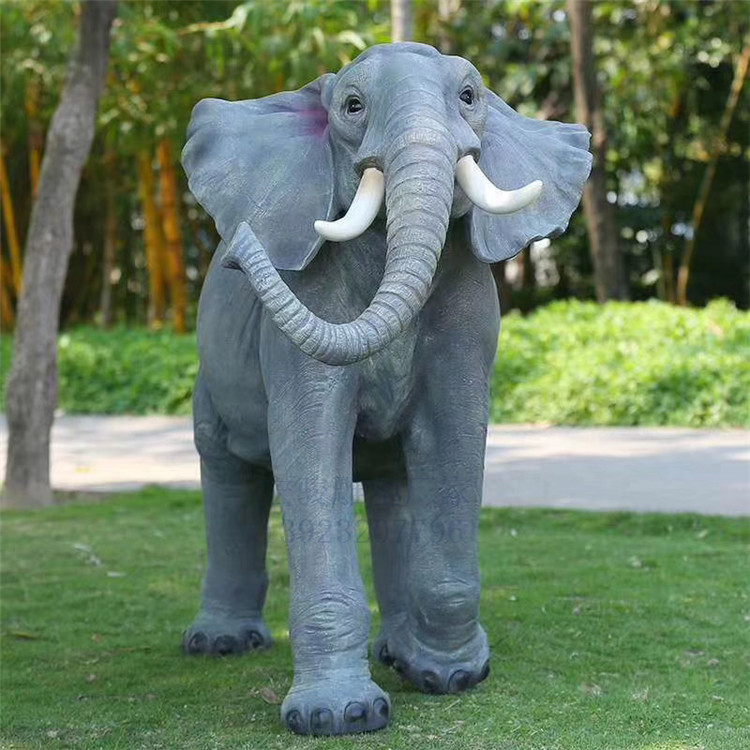 珠海大象动物雕塑玻璃钢