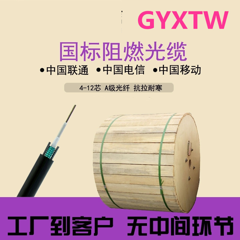 室内皮线光缆 室内双钢丝加强皮线光纤 GJXH-1B6光缆皮线 详细介绍
