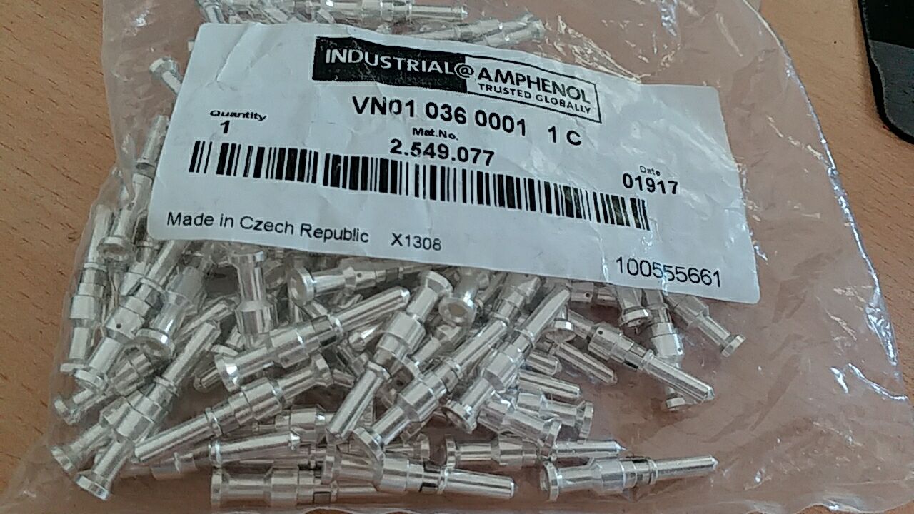 VN01 036 0001 1原装Amphenol插针VN0103600011