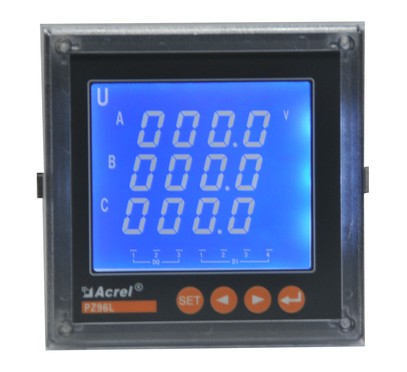 安科瑞PZ96L-E4交流检测仪表，可测量电网中电流、电压、功率因数和电能参数