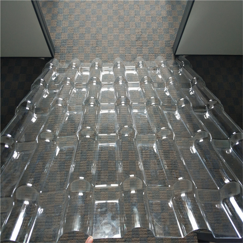 透明树脂瓦厂家,1050PC树脂琉璃,全透明PC采光瓦厂家