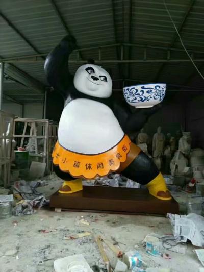 卡通熊猫雕塑厂家-卡通熊猫摆件雕塑价格-卡通熊猫雕塑公司