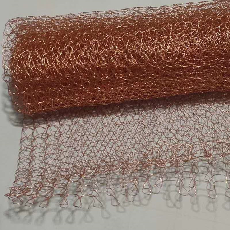 汽液过滤网针织网紫铜汽液过滤网 扁丝紫铜针织网