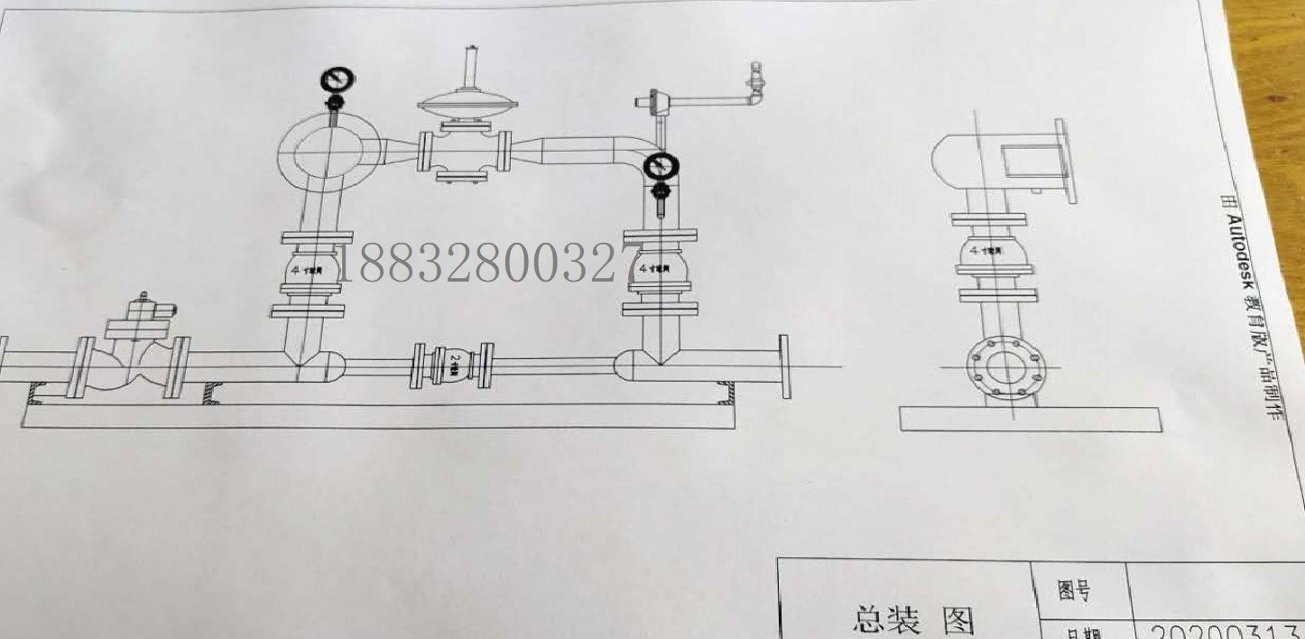 分析天津润丰RX500/0.4A天然气调压阀组实物