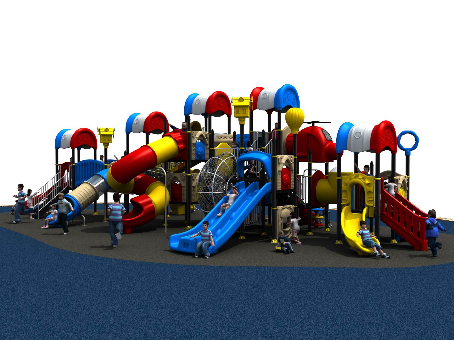 深圳大型玩具儿童乐园定做，小区公园户外滑梯生产厂家