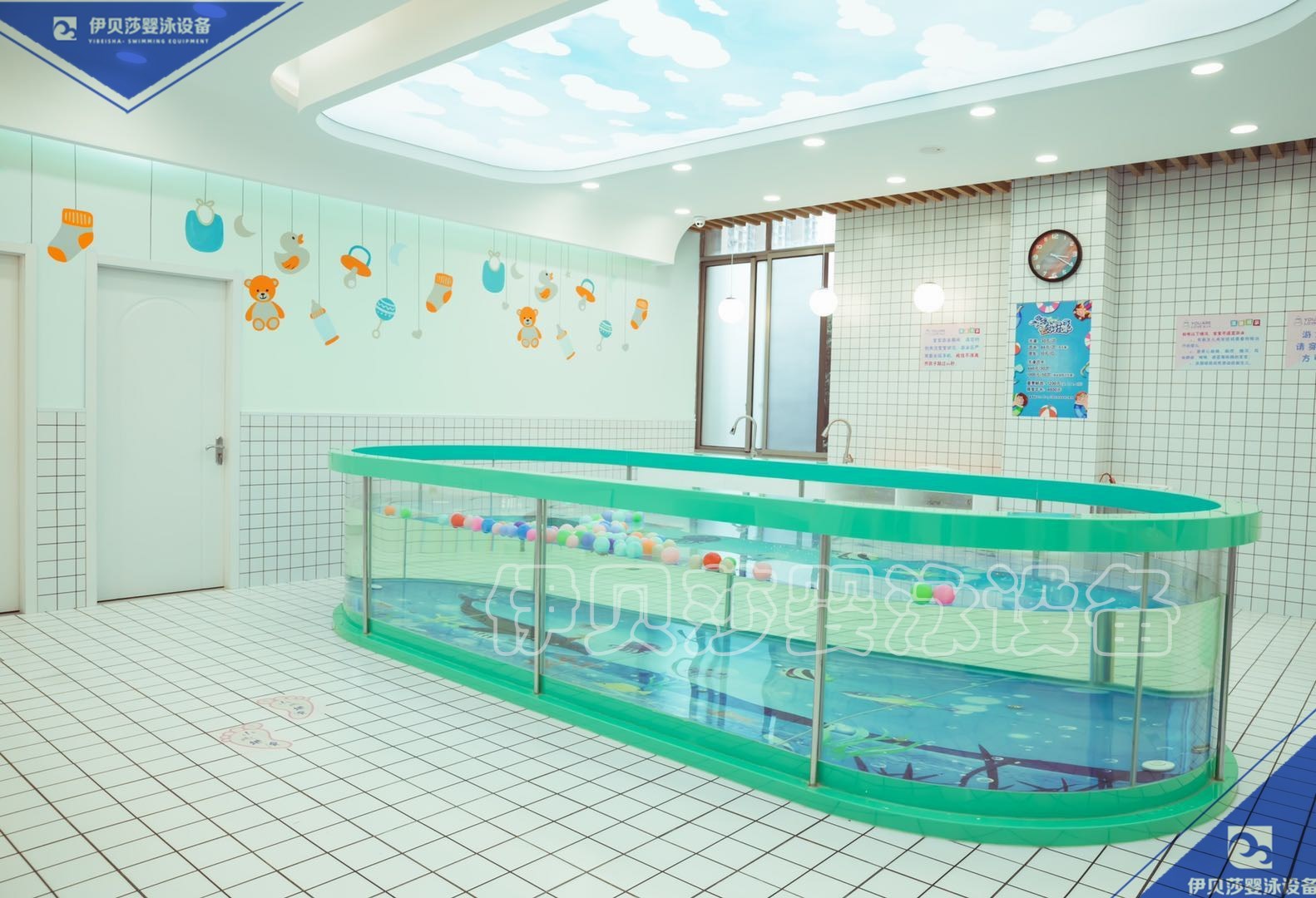 武汉可拆卸大型儿童游泳玻璃池设备定制 游泳设备