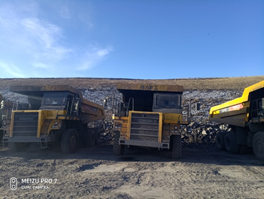 青海木里煤矿配套同力110T矿车减振产品应用测试