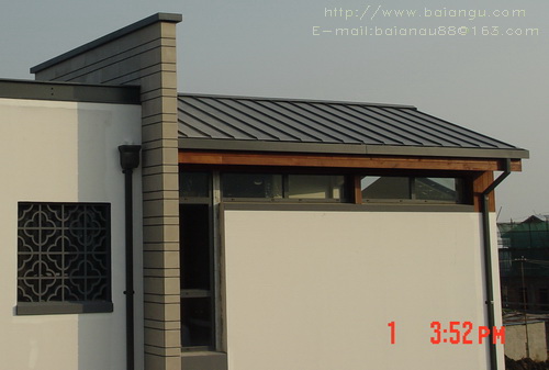 供应屋面瓦别墅屋顶铝镁锰彩钢仿古琉璃瓦YX55-205-765