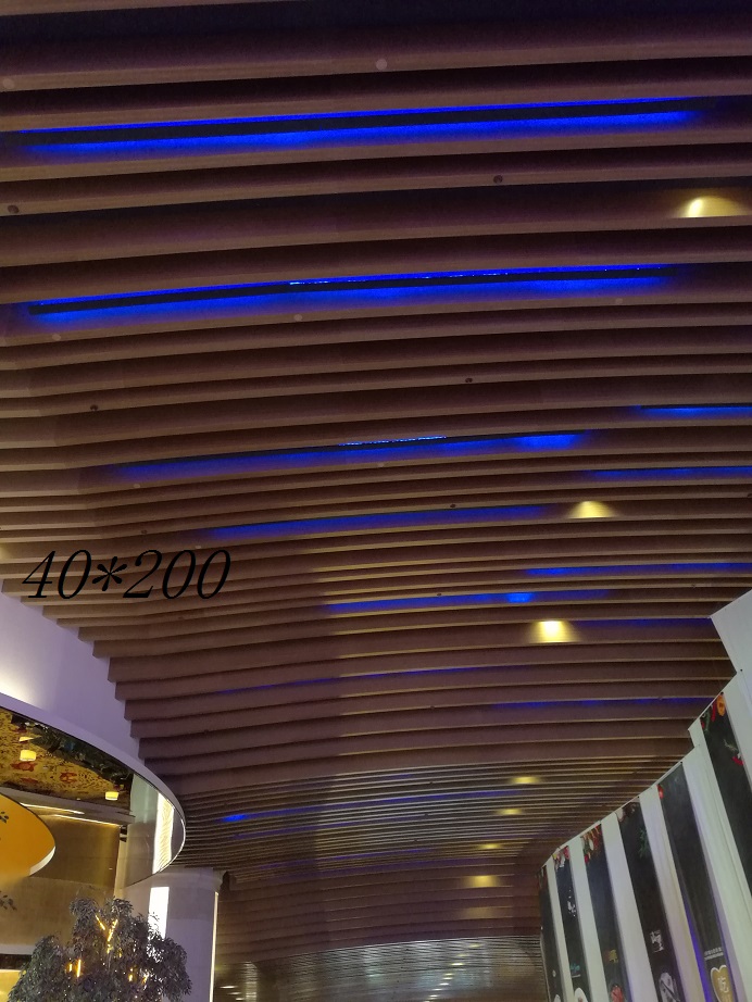 木纹铝格栅价格 优惠 方格铝天花板 颜色定制