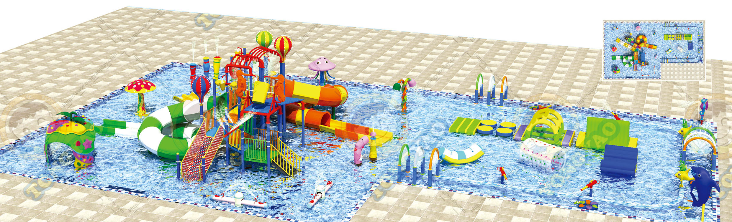 工厂直销大型水上滑梯乐园大型组合滑梯儿童户外喷水游泳池滑梯组合