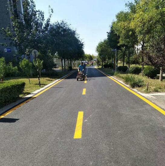 天津禁止停车黄格划线 道路边沿及消防车道标线 小区划线