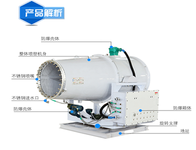 北华KCS400矿用远程射雾器全自动防爆雾炮机