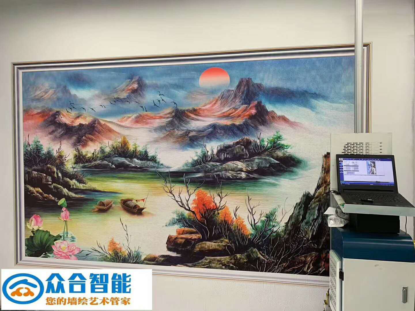 深圳众合智能墙体彩绘机多钱一台?