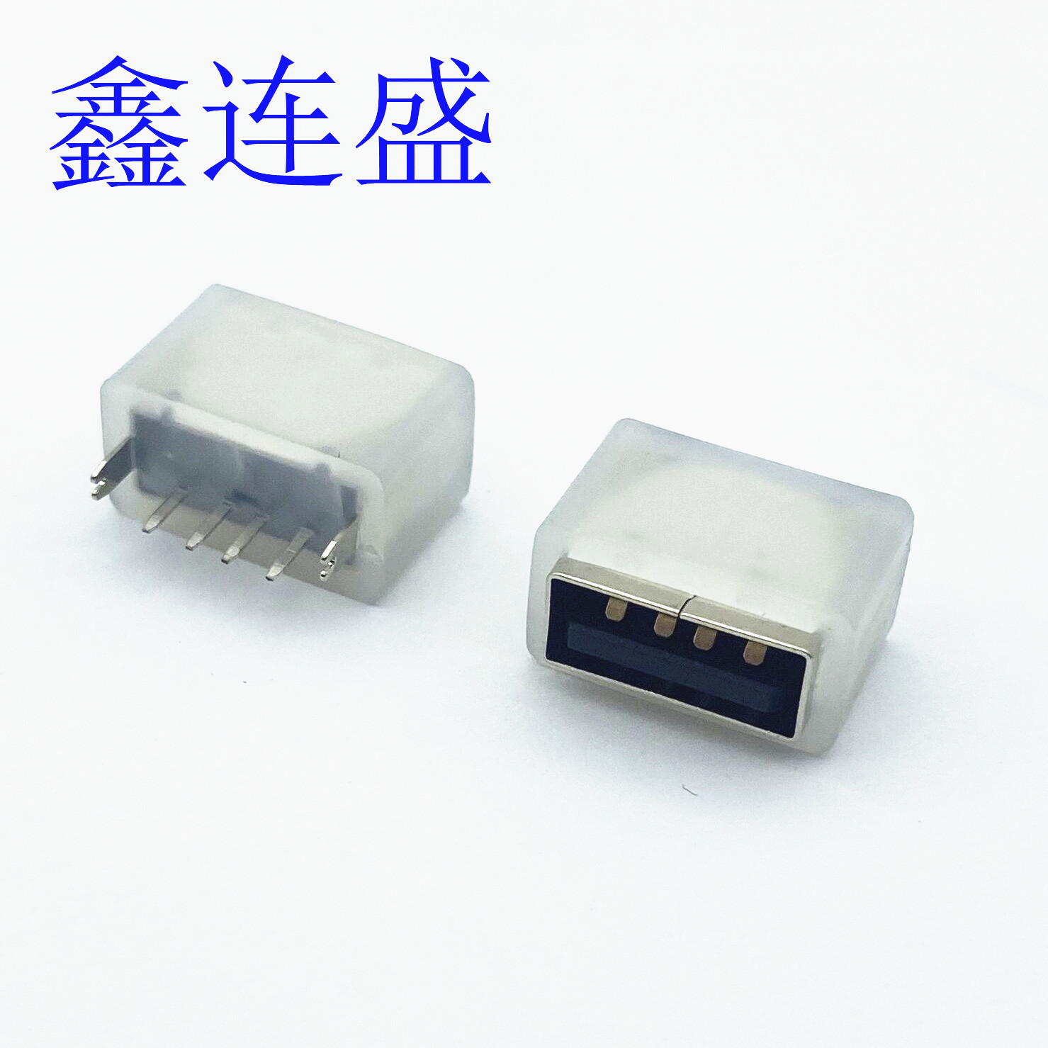 USB2.0 防水母座 短体10.0 立式直插 带胶套