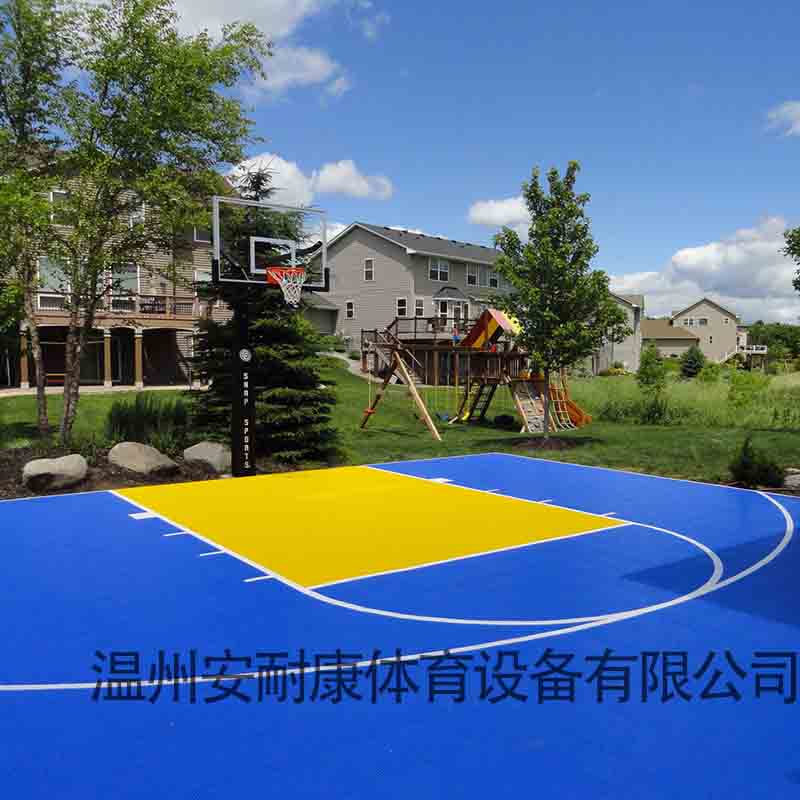 篮球场运动地板 户外防滑耐磨弹性地板 悬浮地板
