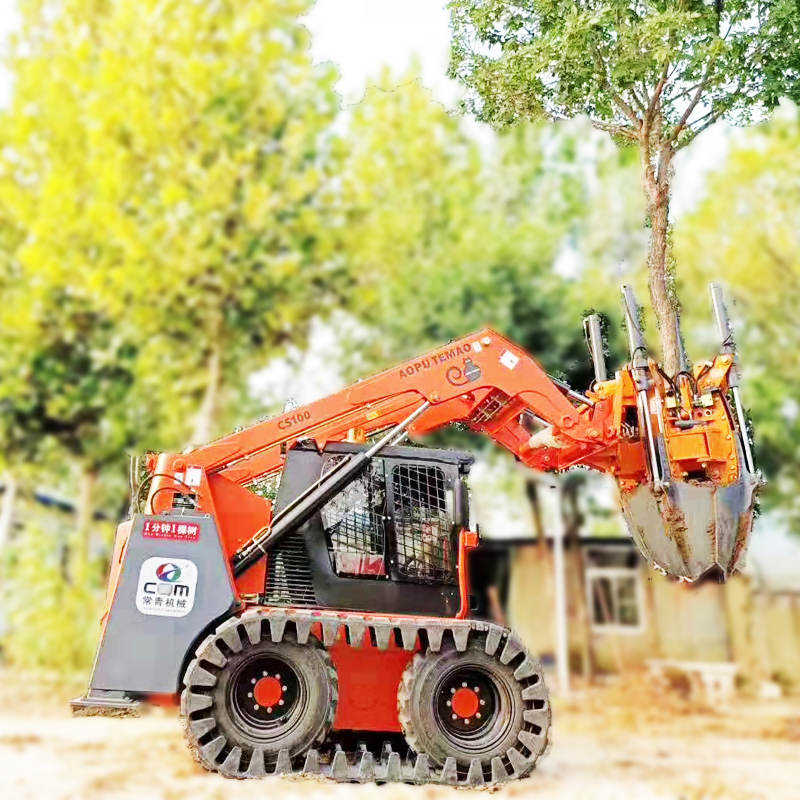 园林挖树机 强劲有力速度快 园林好帮手带土球的滑移挖树机