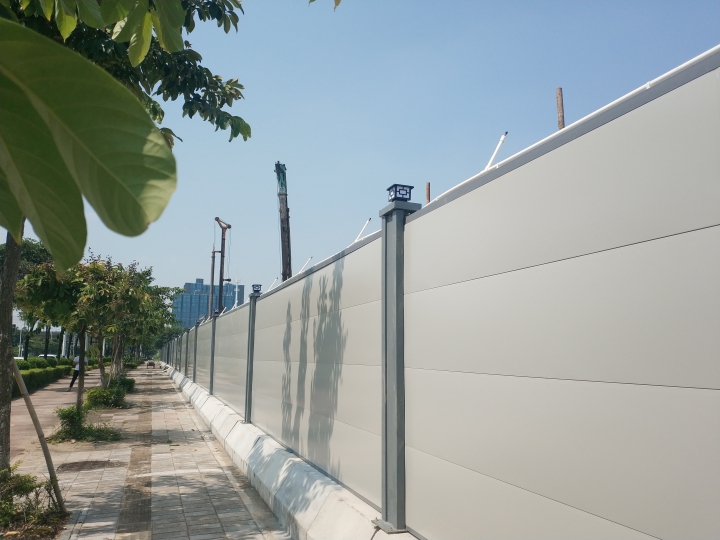 佛山生产深圳A4型钢板围挡装配式钢结构围挡