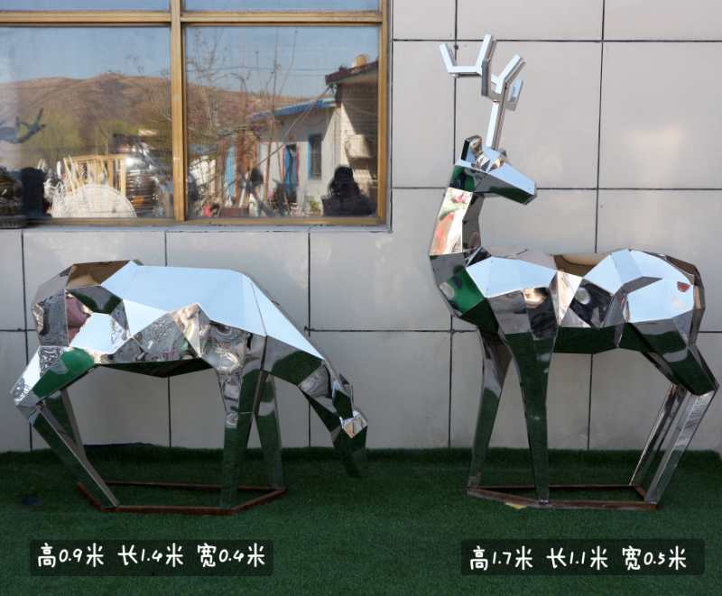 西安惠达园林不锈钢雕塑鹿