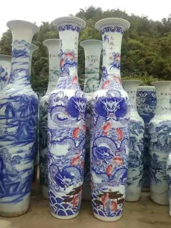 西安陶瓷大花瓶销售 开业庆典花瓶 陕西迎客松花瓶批发厂家