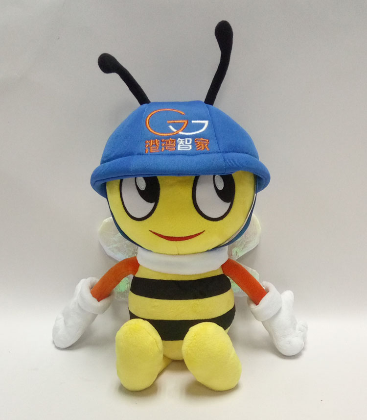 毕业典礼定制公司蚂蚁吉祥物蜜蜂公仔毛绒玩具来图定制OEM代工