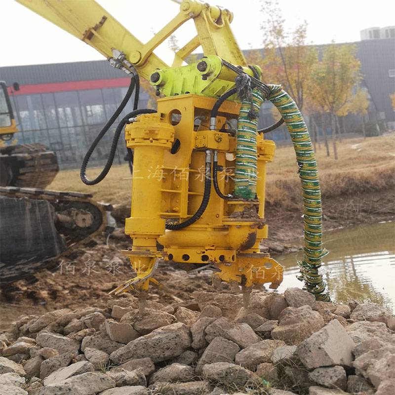 供应佰泉BJY系列-挖机清淤泵-不堵塞挖机抽泥泵-挖机耐磨排砂泵